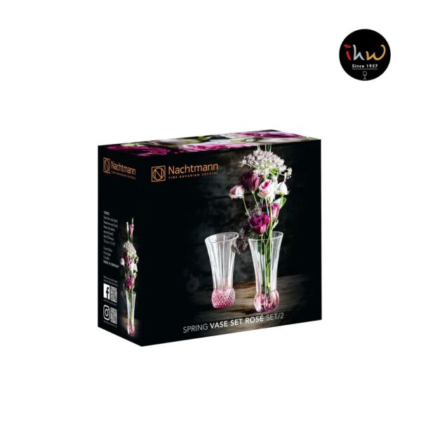 Nachtmann Crystal Spring Flower Vase 2 Pcs Set Pink - 103593