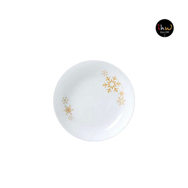 Luminarc Snowflakes Dessert Deep Plate 17 Cm, 6 Pcs Set - P3746