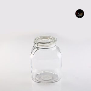 Glass Storage Jar With Clip Lid 1 Litre - Hsp1346