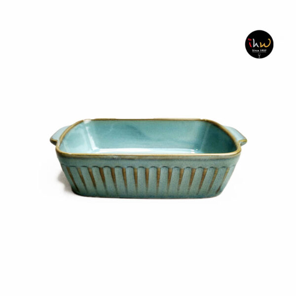 Ceramic Dessert Dish Rectangular Blue - Sw9542