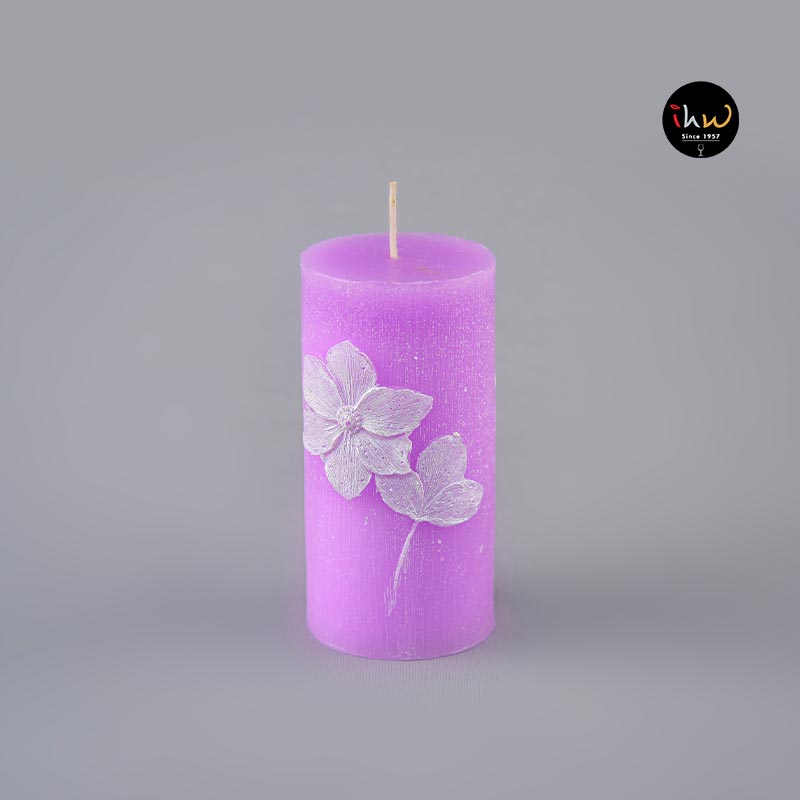Candle purple 6. 5x17 cm - wm16518