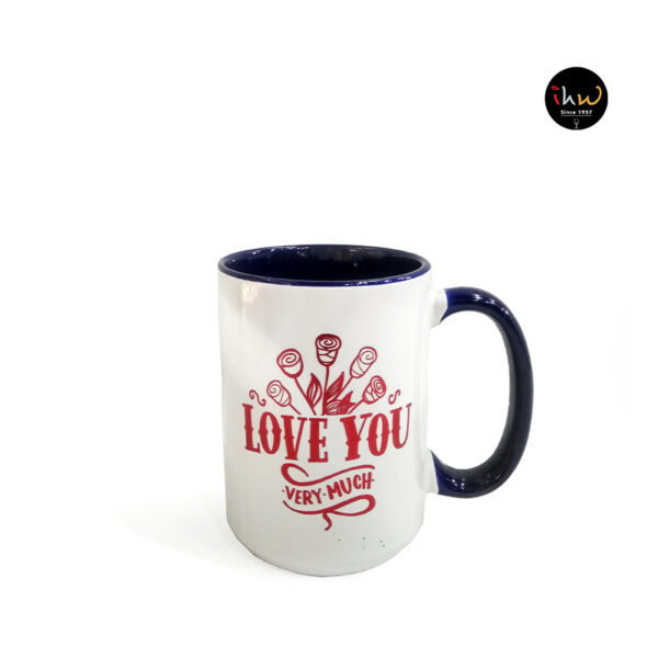 Love Mug With Color Inside Blue - Lv428