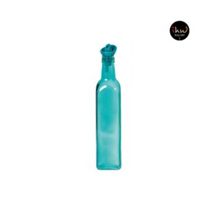 Decorated Square Oil & Vinegar Bottle Blue Colour 500ml - 151432-000
