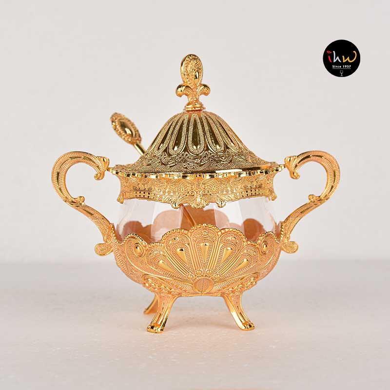 Sugar bowl with lid and spoon - 830021g 1 Sugar bowl with lid and spoon - 830021g