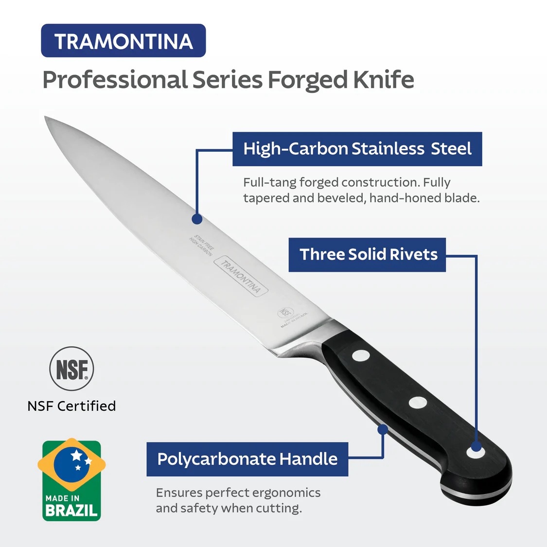 Tramontina knife kitchen century - 24010/108 4 Tramontina knife kitchen century - 24010/108