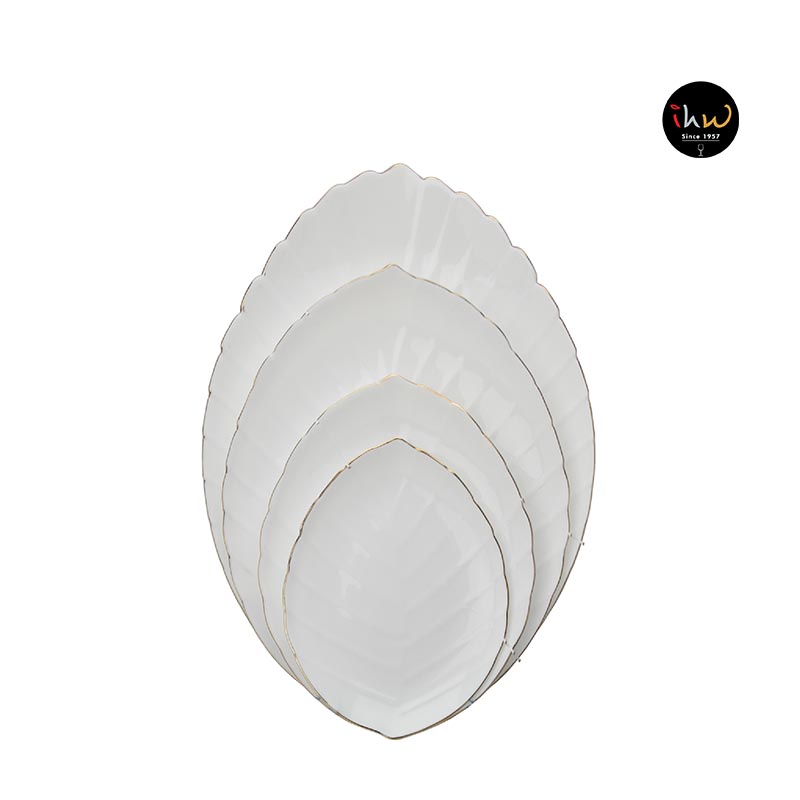 Plate set 4 pcs leaf shape - w4e2 2 Plate set 4 pcs leaf shape - w4e2