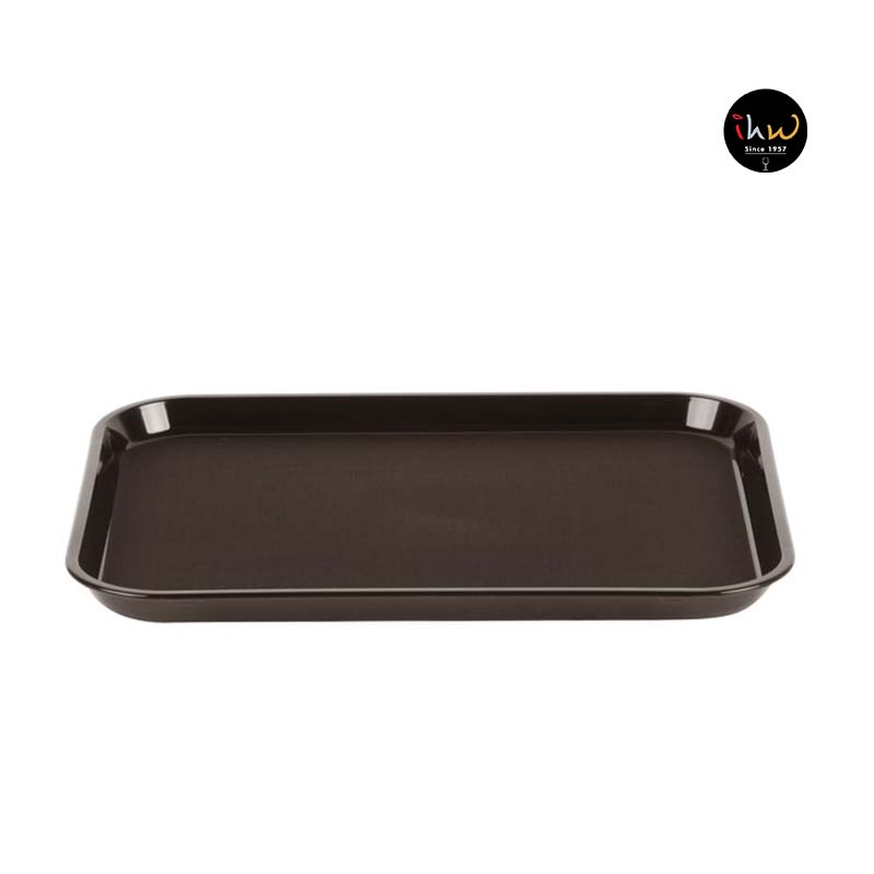 Tray fiber non-slip brown (20x15)" rectangular - 1520ctusa