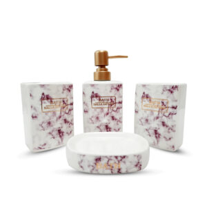 Bathroom Set 4 Pcs Mix Purple - 2931