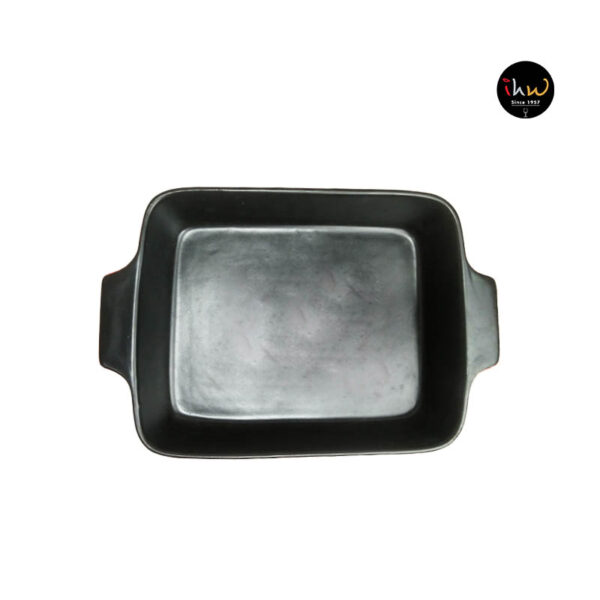 Ceramic Square Dish Black Coated - Sw9241
