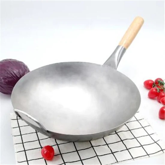 Wok With Wooden Handle - 40cmsw