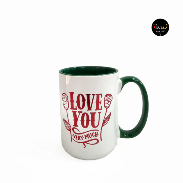 Love Mug With Color Inside Green - Lv428