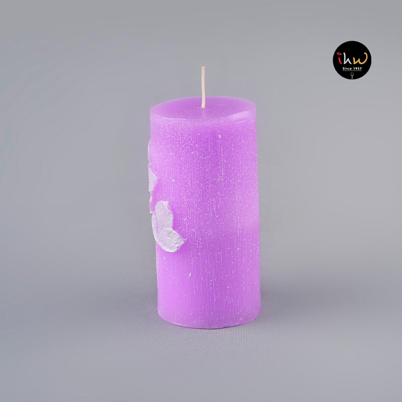 Candle purple 6. 5x17 cm - wm16518
