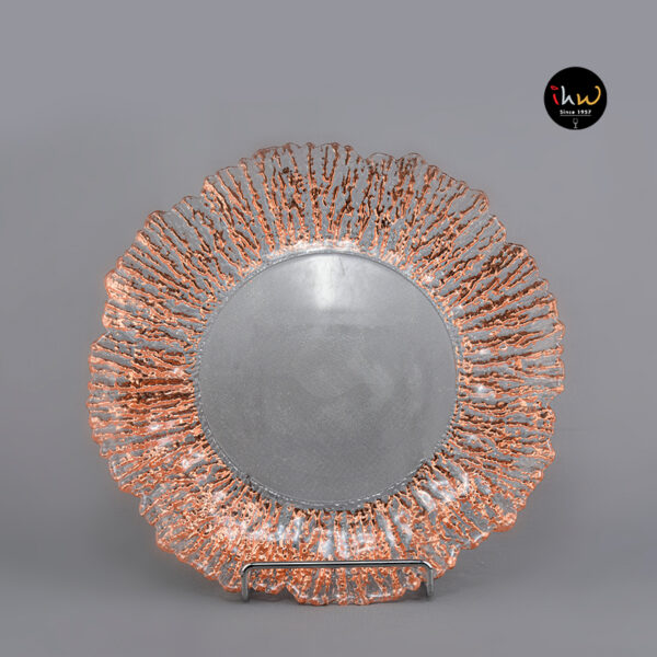 Glass Plate With Copper Rim 33x2.5cm - At7f22crim
