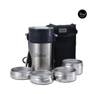 Lunch Box 4 Layers S/s Pot, 2300 Ml With Carrying Bag - Olbt2650