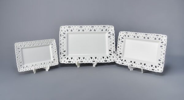 Ceramic Rectangular Platter Set 3 Pcs - 43241