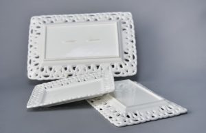 Ceramic Rectangular Platter Set 3 Pcs - 43241