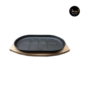 Sizzling Dish With Wooden Stand 28x18x2.8cm - Tfssm