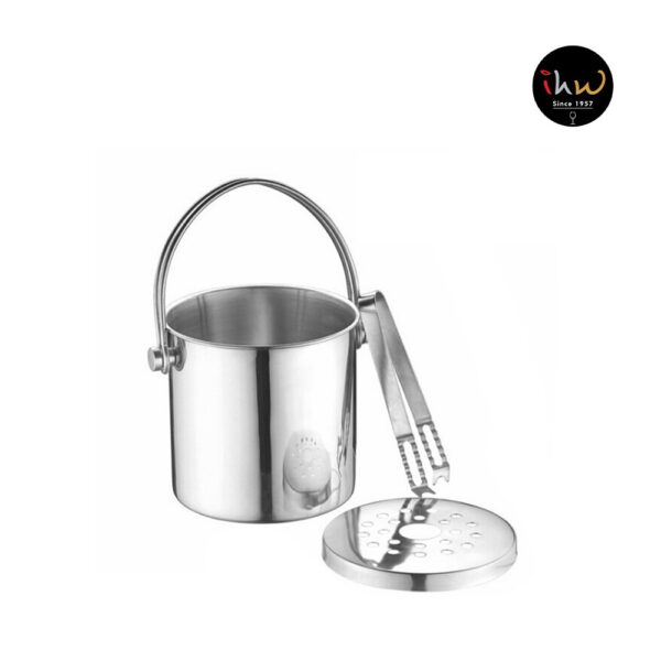 Stainless Steel Ice Bucket Double Wire Handle - 1lib