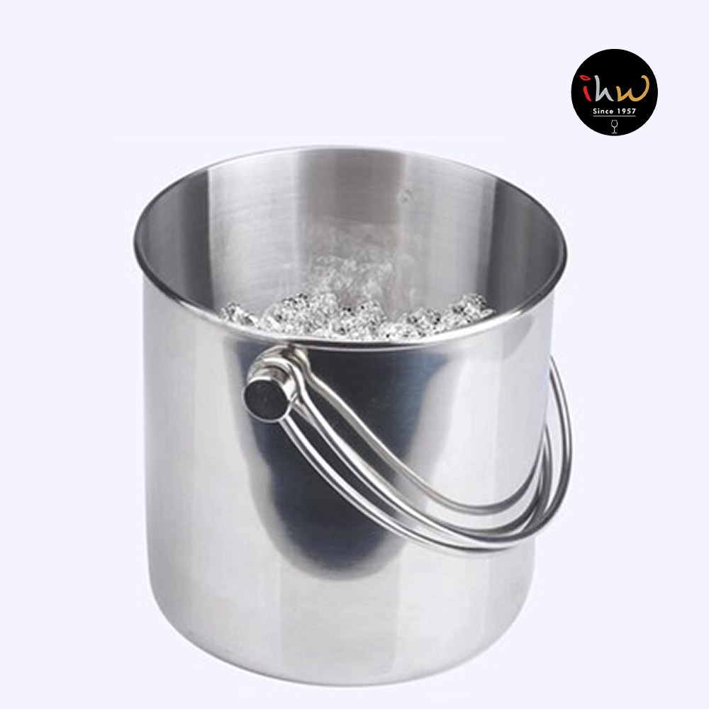 Stainless steel ice bucket double wire handle - 1lib 2 Stainless steel ice bucket double wire handle - 1lib