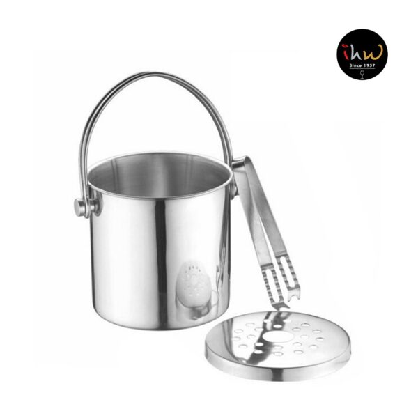 Stainless Steel Ice Bucket Double Wire Handle - 1lib