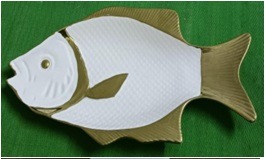 Ceramic Fish Shaped Serving Dish - B332