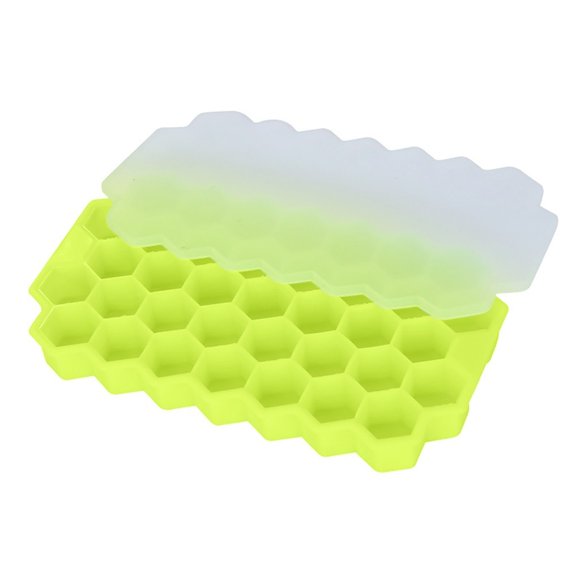 Silicone Ice Cube Trays With Lid, White - Fy17