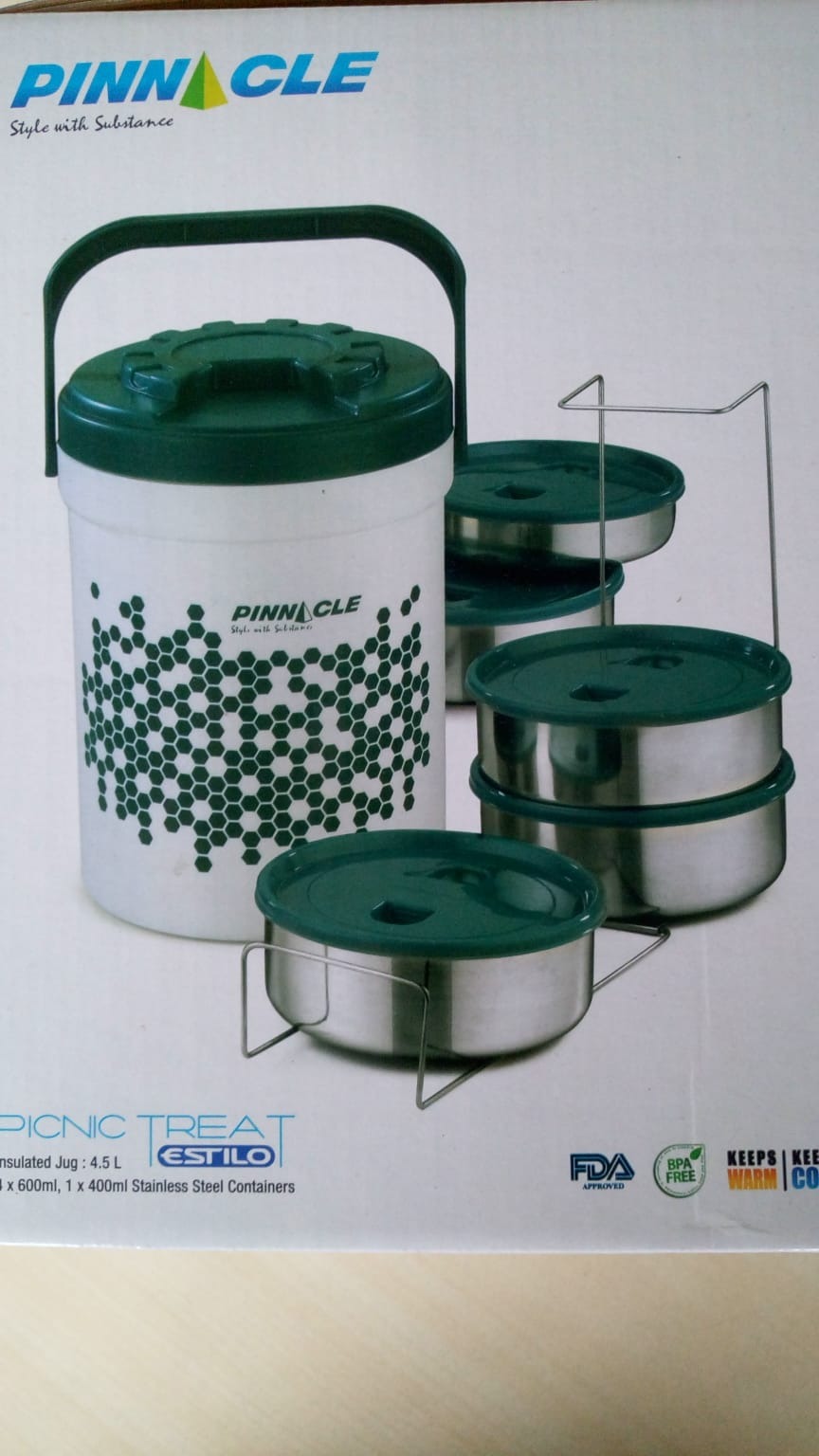 Pinnacle Leak-Proof Lunch Box, 5 Layers, Blue - PT1801B