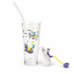 Water Bottle Tumbler Unicorn W/Straw - Q7222