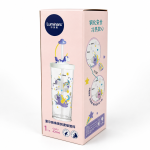 Water Bottle Tumbler Unicorn W/Straw - Q7222