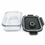 Glass Food Container with Plastic Lid - 23S370CFSW