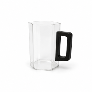 Glass Mug Wooden Handle (10x8.5) Cm - RN4548