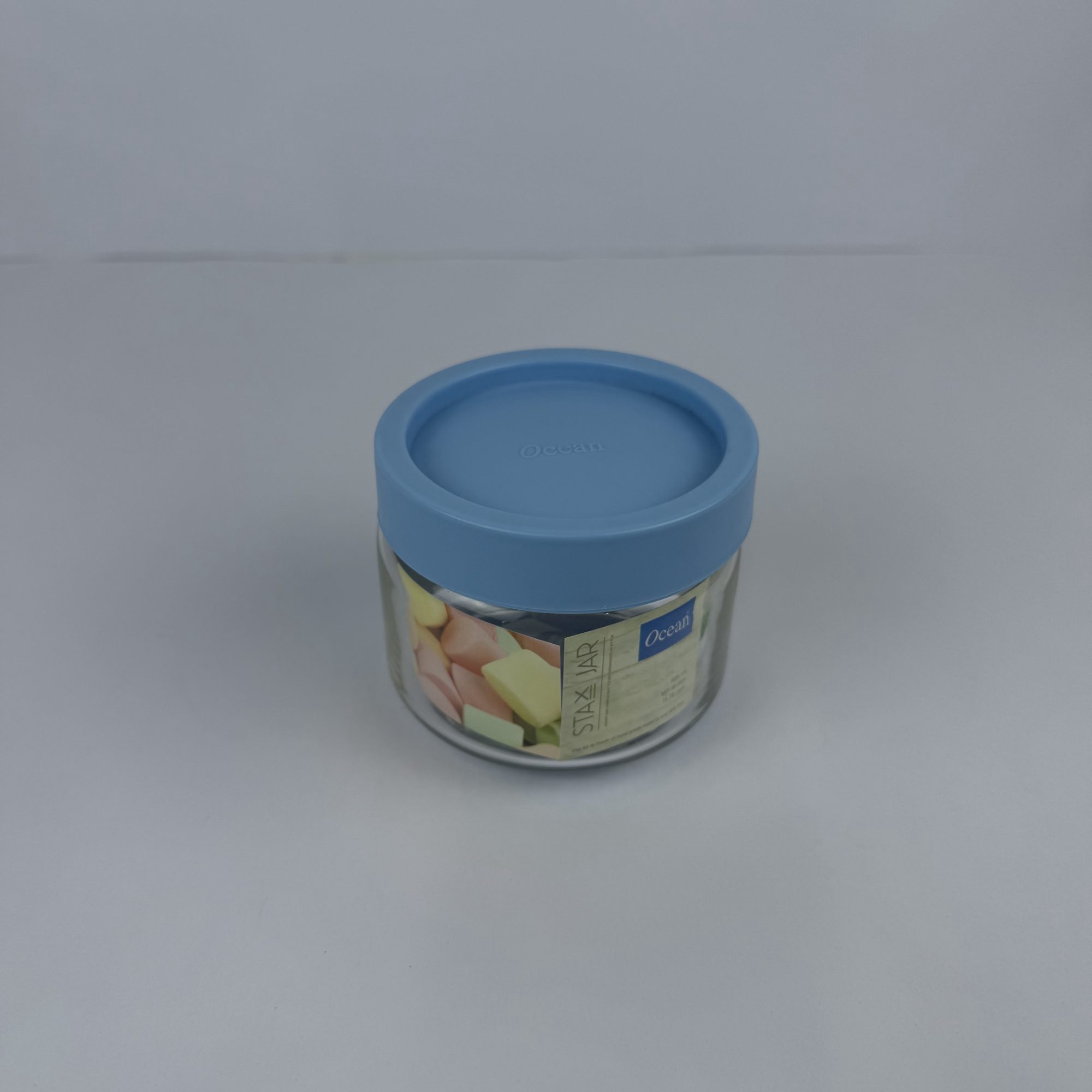 Ocean pop jar with plastic lid 325ml blue – 5b2511b