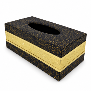 Tissue Box Black & Gold Color  – 0101TSU