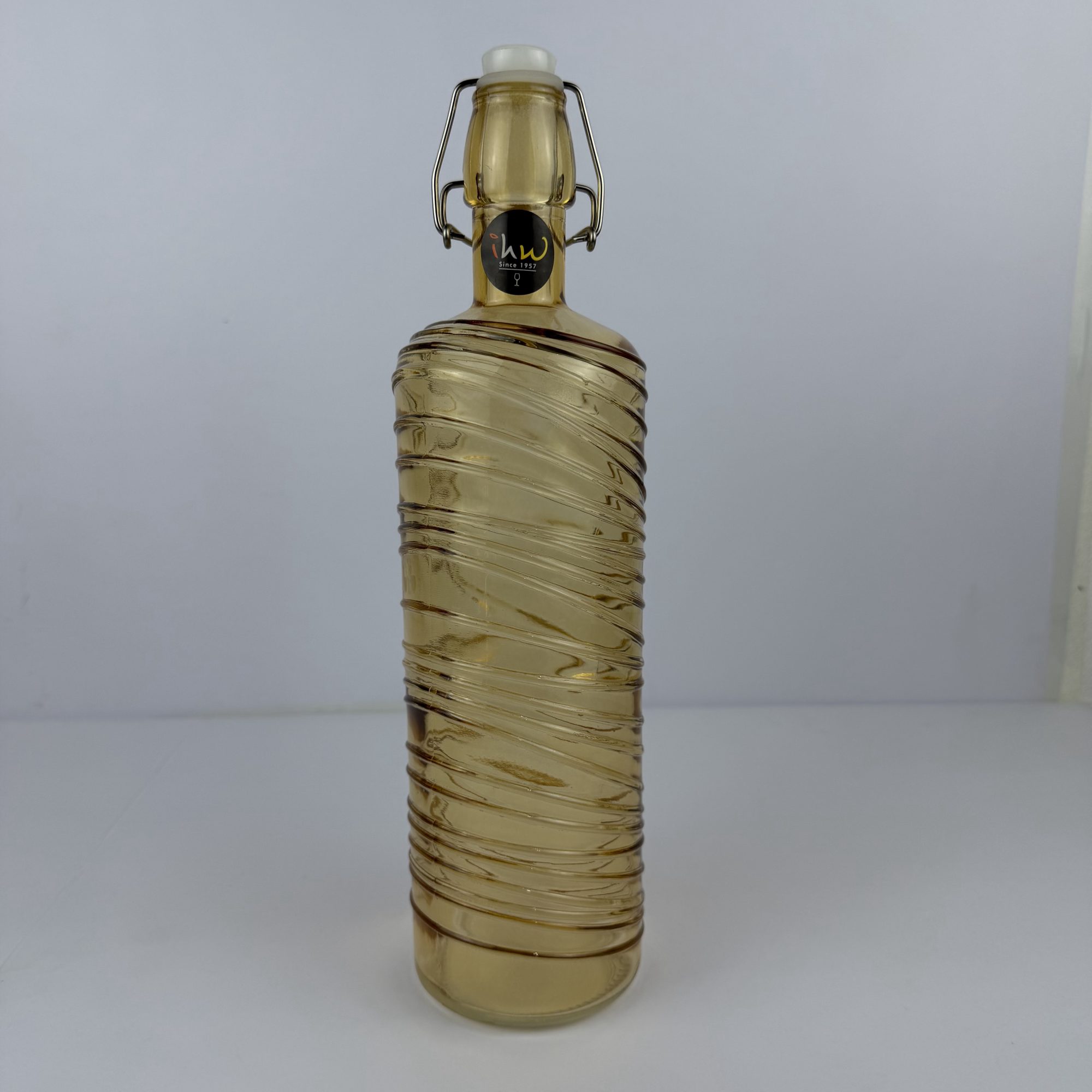Glass bottle 1. 0 litre with clip brown – 20sps1617xw
